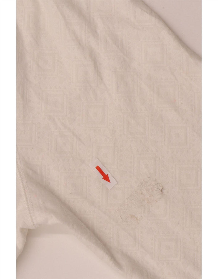 Eddie Bauer - Chándal con cremallera y cuello para mujer, talla 40, XL, color blanco geométrico