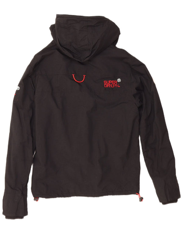 Superdry Mujer Windattacker Chaqueta Cortavientos Con Capucha UK 40 Small Black