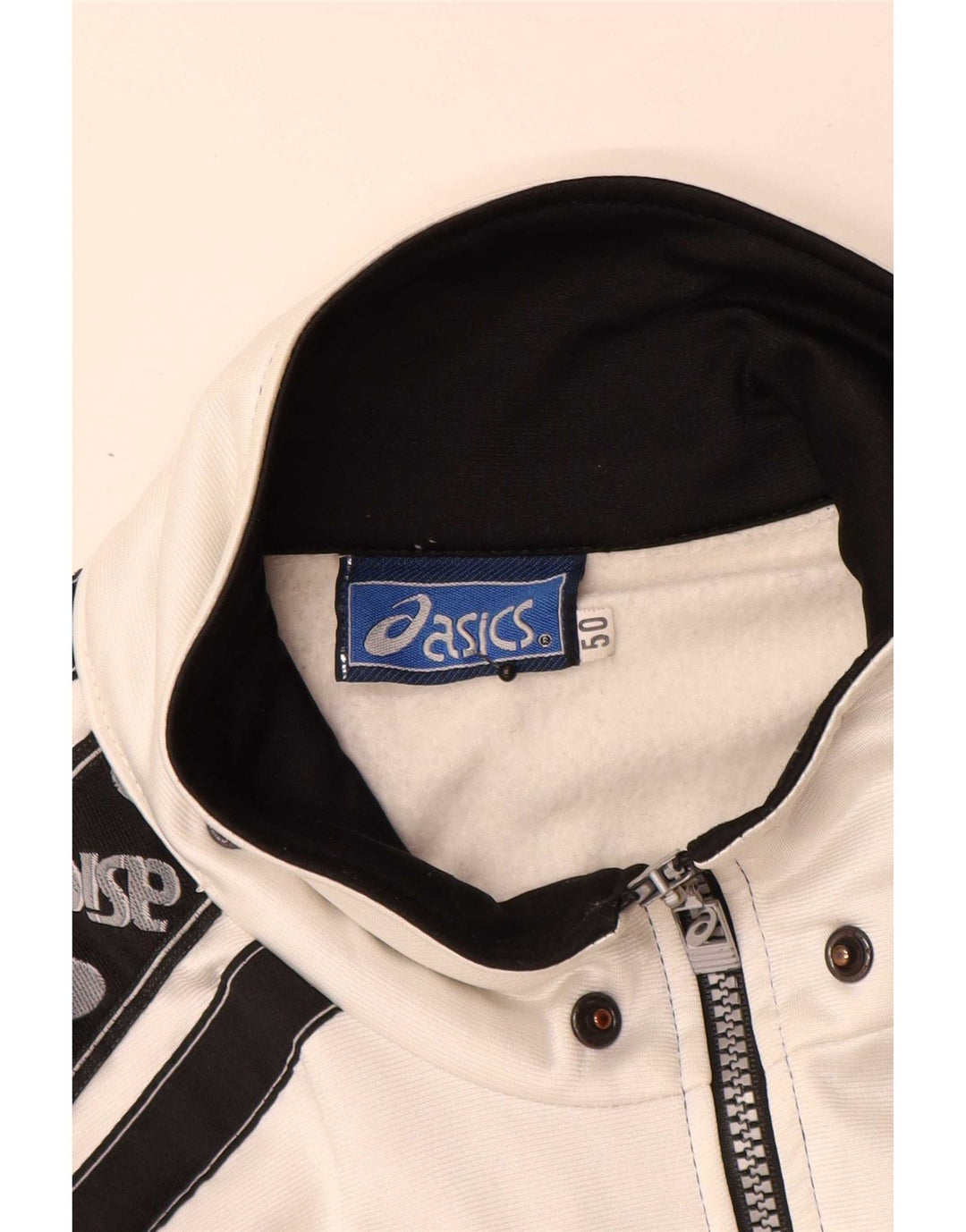 Asics Mens Graphic Chándal Top Chaqueta IT 50 Medium Negro Colorblock
