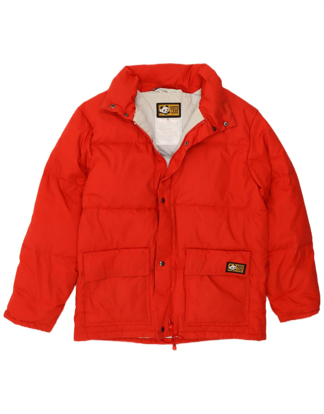North Land Chaqueta acolchada con capucha para hombre UK 38 Medium Red Cotton