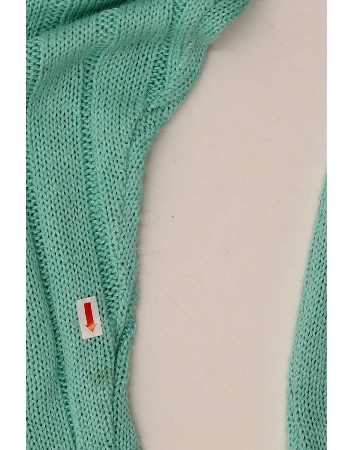 Vintage mujer Cardigan suéter Reino Unido 14 verde grande