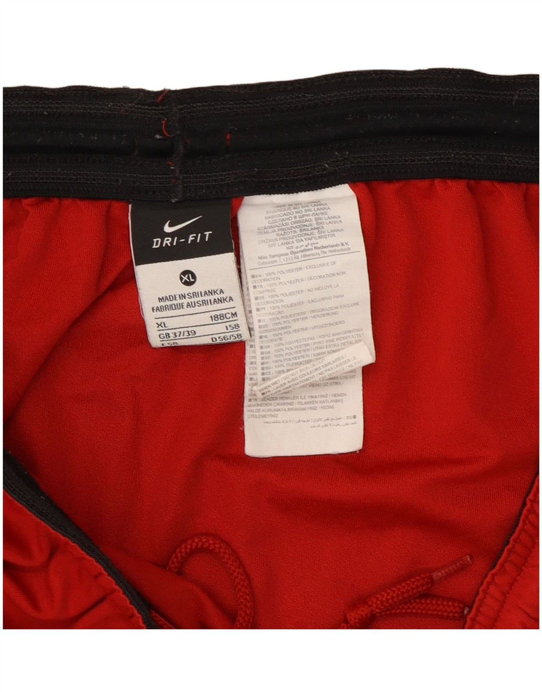 Nike - Pantalones cortos deportivos Dri Fit para hombre XL, color rojo, poliéster