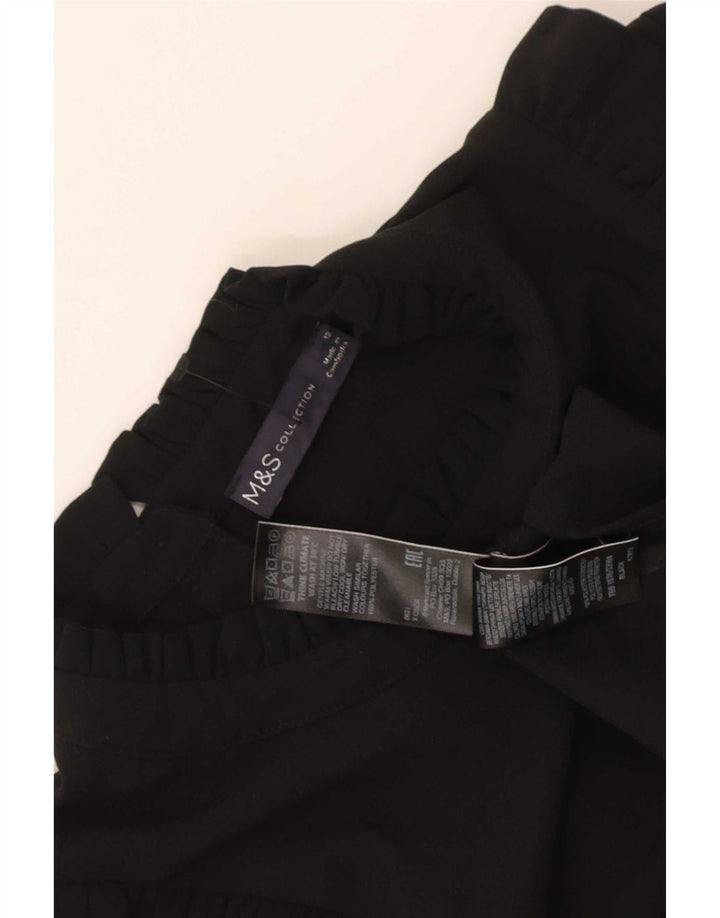 Marks & Spencer Vestido recto de manga larga para mujer UK 42 Mediano Negro