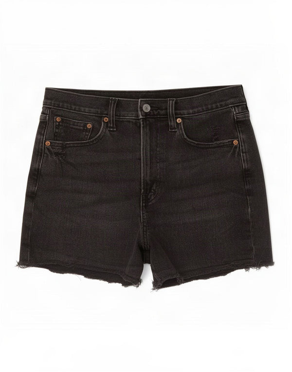 Gap Pantalones cortos de mezclilla de talle alto para mujer US 6 Medium W28 Algodón negro
