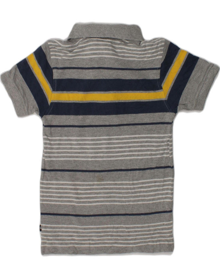 NAUTICA Boys Polo Shirt 3-4 Years Small  Grey Striped Cotton | Vintage Nautica | Thrift | Second-Hand Nautica | Used Clothing | Messina Hembry 