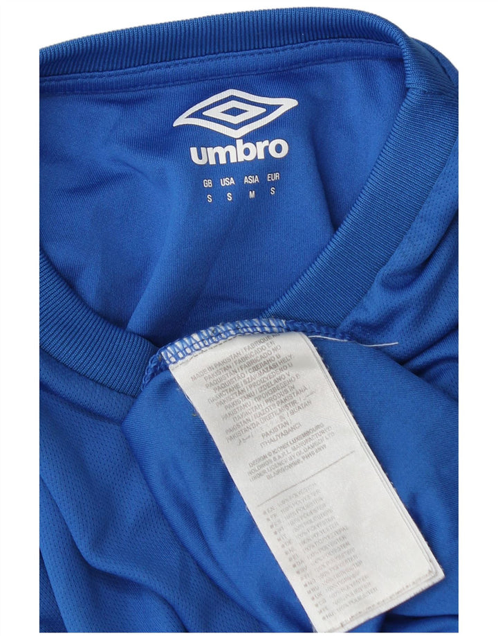 Umbro Hombre Gráfico Top Manga Larga Pequeño Poliéster Azul