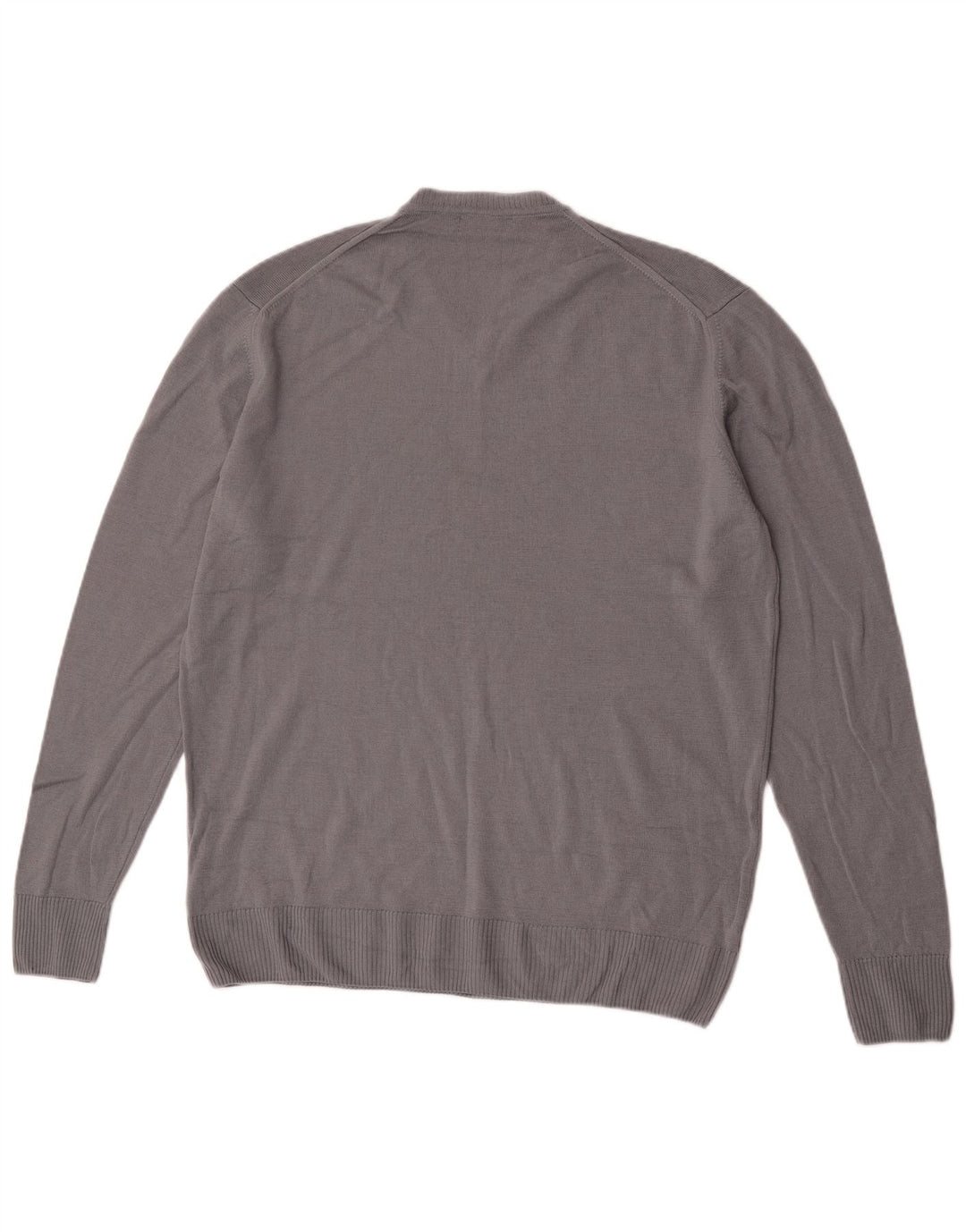 Zara Hombre Jersey Cuello Pico XL Lana Gris