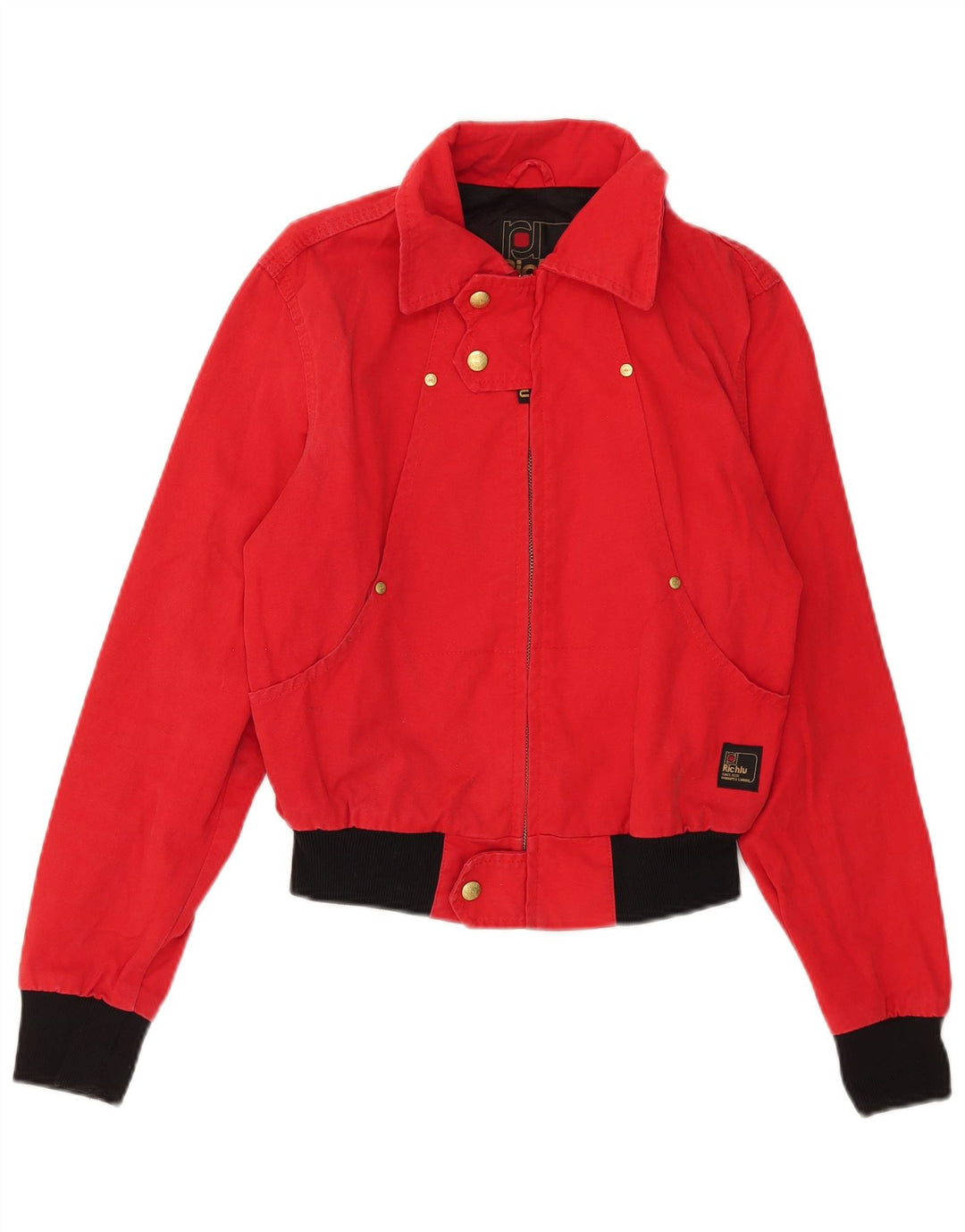 Chaqueta bomber Richlu para mujer UK 40 Algodón color block mediano rojo