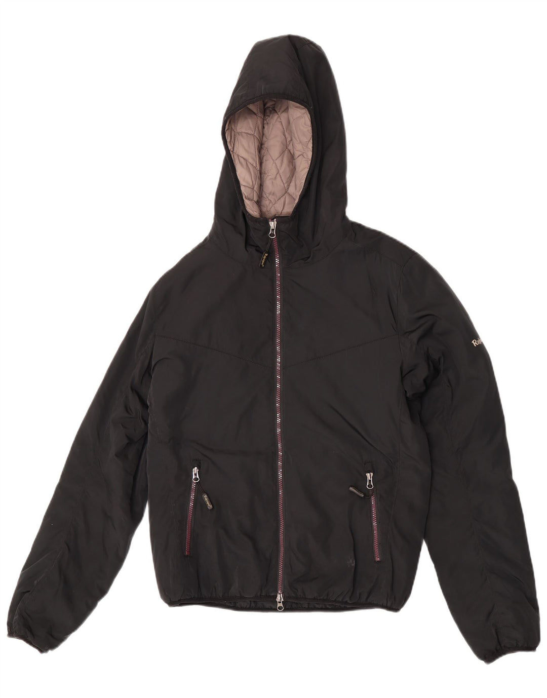 Refrigue Chaqueta acolchada con capucha para hombre UK 36 Small Poliéster negro