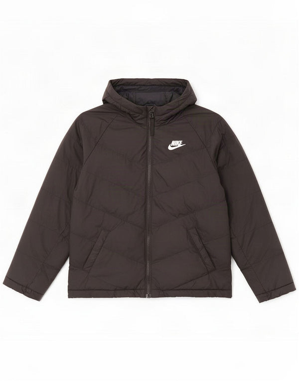 Chaqueta acolchada con capucha Nike para niños 10-11 años Mediana Poliéster negro