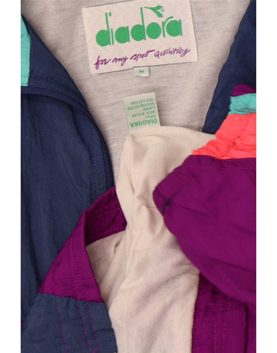 Diadora Chaqueta Top De Chándal Mediana Multicolor Colorblock Retro