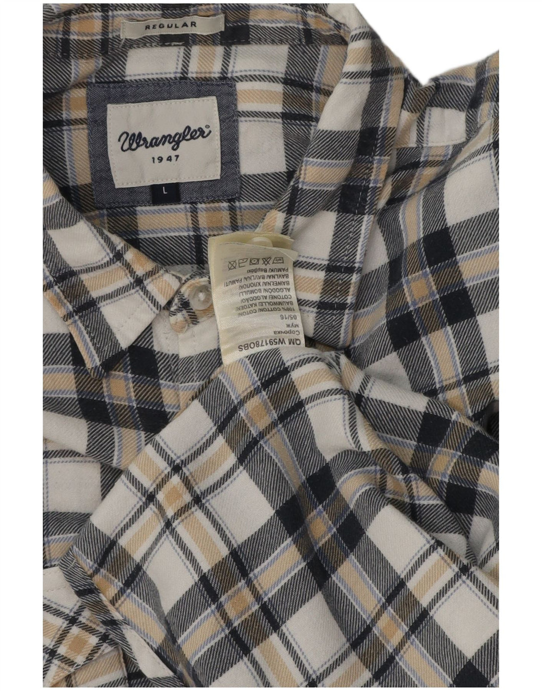 Wrangler Camisa De Franela Regular Fit De Algodón Con Cuadros Multicolores Grandes Hombre