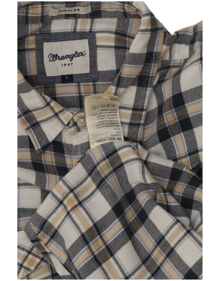 Wrangler Camisa De Franela Regular Fit De Algodón Con Cuadros Multicolores Grandes Hombre