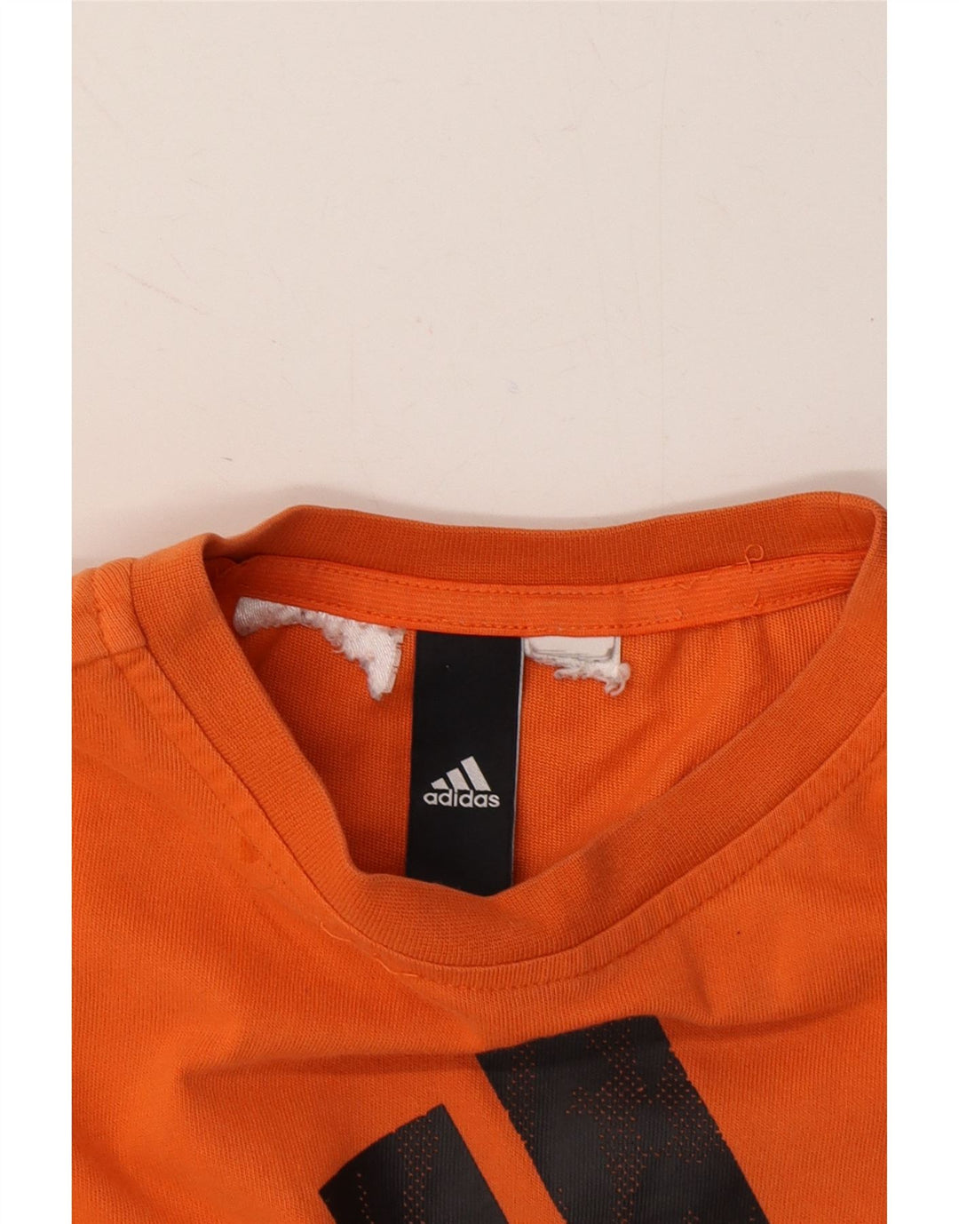 ADIDAS Boys Graphic T-Shirt Top 7-8 Years Orange Vintage Adidas and Second-Hand Adidas from Messina Hembry 