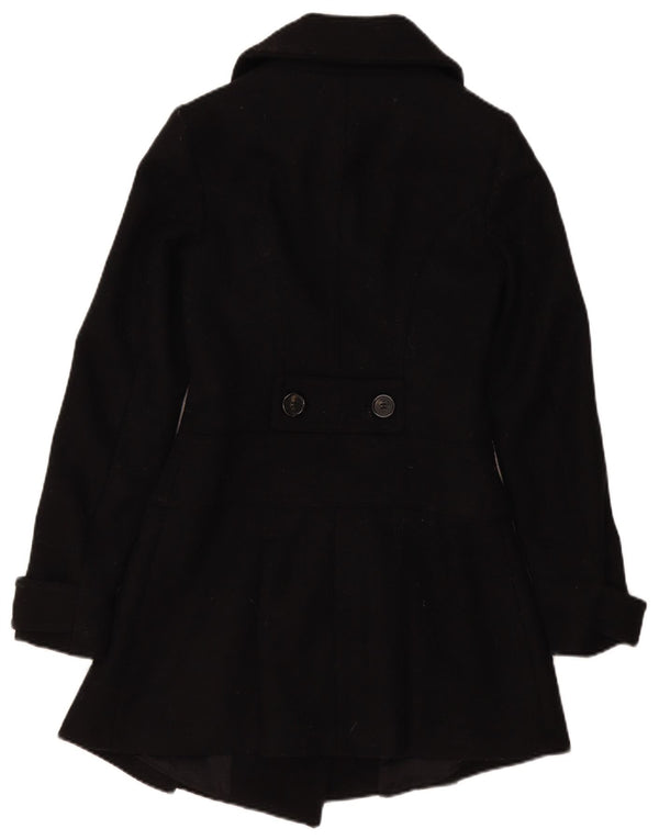 Benetton Abrigo Cruzado IT 40 Small De Lana Negro