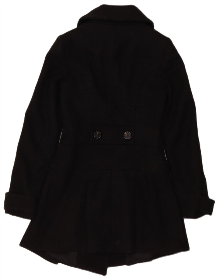 Benetton Abrigo Cruzado IT 40 Small De Lana Negro