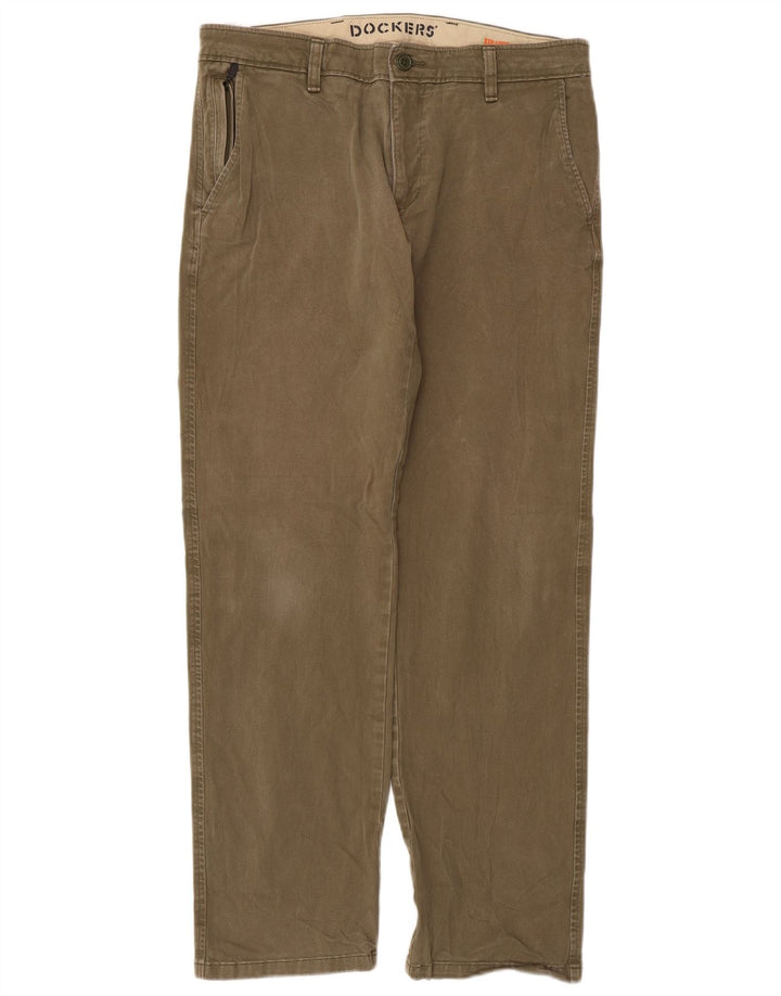 Dockers Mens Chino Trousers W32 L32 Khaki Cotton