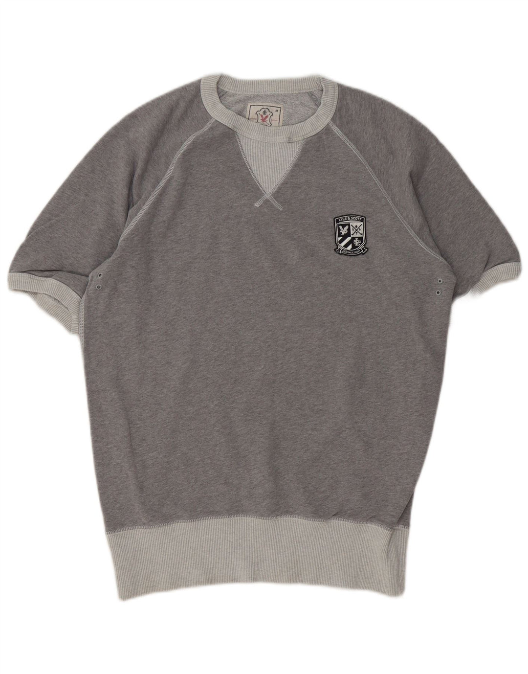 LYLE & SCOTT Sudadera De Manga Corta Para Hombre Jersey De Algodón Gris Medio