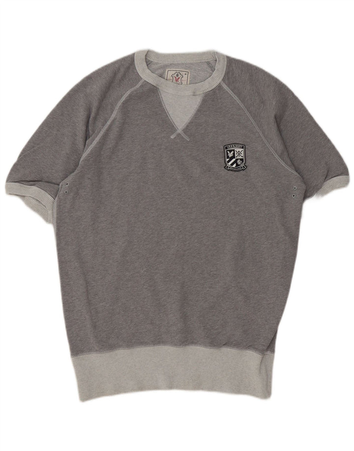 LYLE & SCOTT Sudadera De Manga Corta Para Hombre Jersey De Algodón Gris Medio