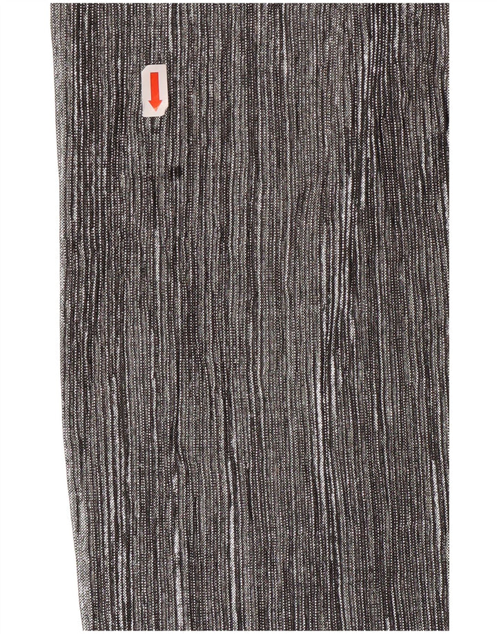 ZARA Mujer Pantalón Capri Pierna Ancha XS W24 L20 Poliéster Plateado