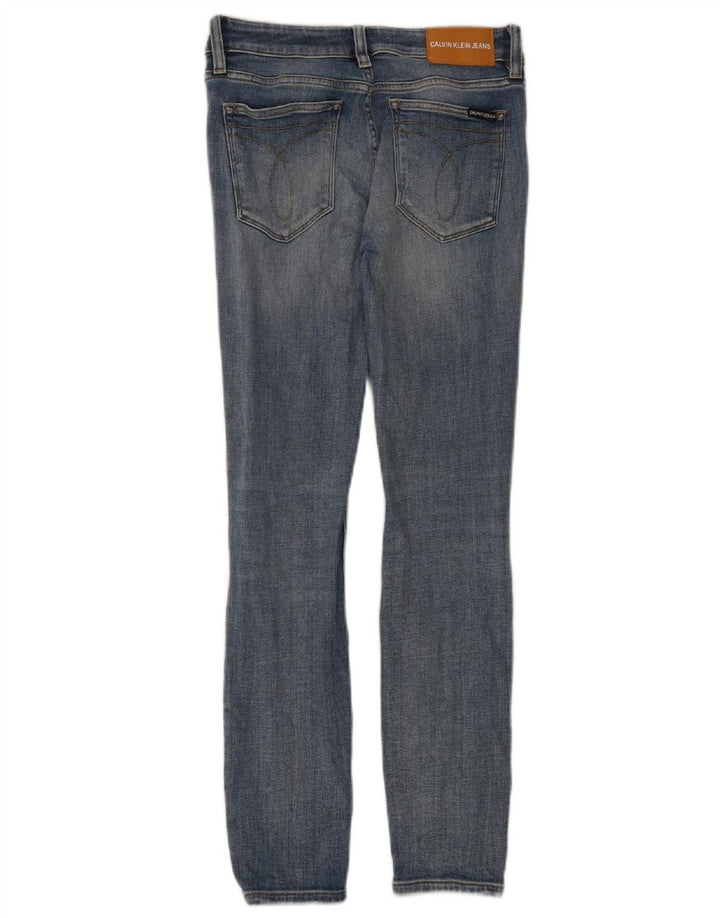CALVIN KLEIN Womens Slim Jeans W26 L30 Blue Cotton