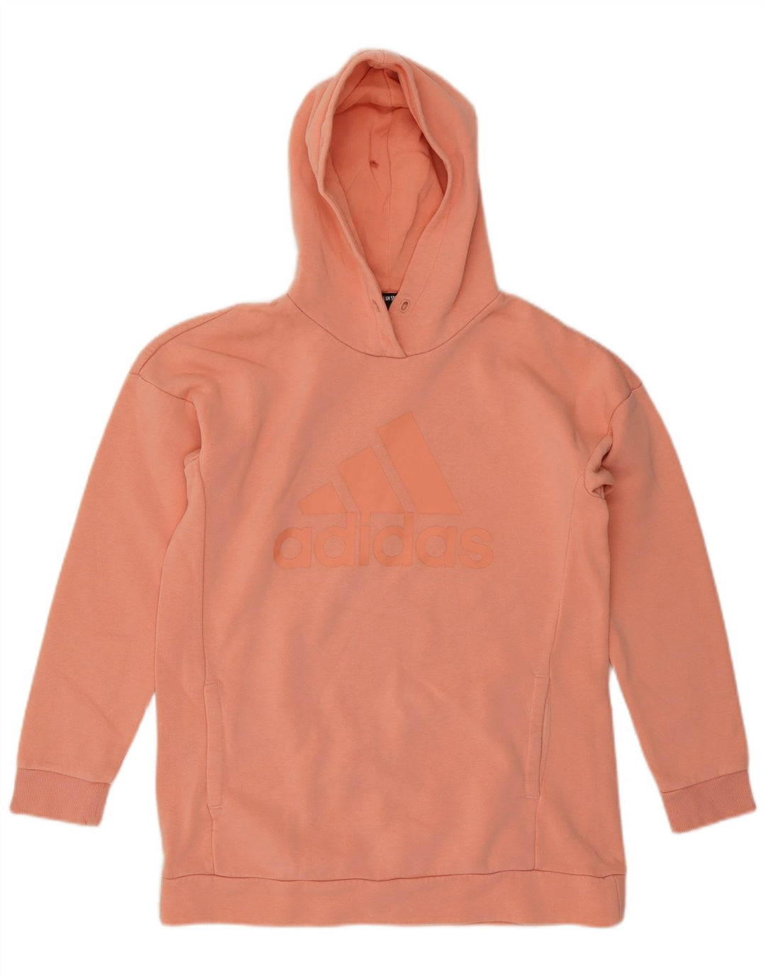 ADIDAS Sudadera con capucha gráfica de gran tamaño para mujer Reino Unido 8/10 Pequeño Algodón naranja
