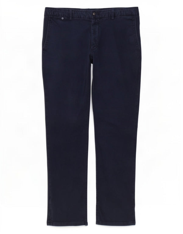 Massimo Dutti Pantalón Chino Slim Fit para Hombre EU 44 Large W34 L30 Azul Marino