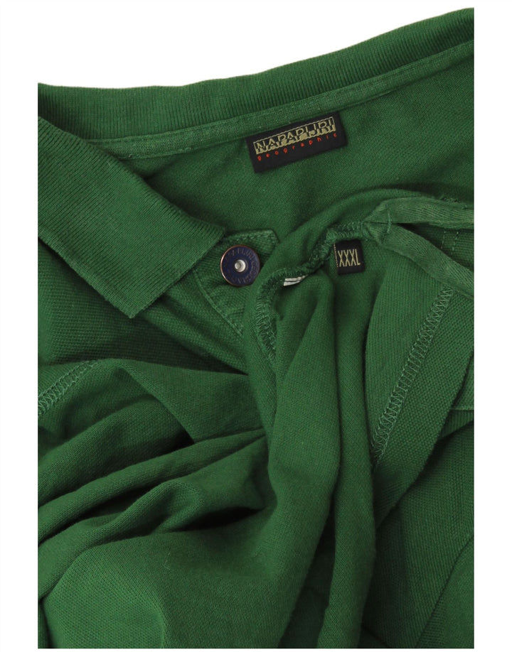 NAPAPIJRI Polo de manga larga Geographic para hombre 3XL Verde