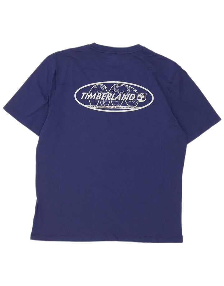 Timberland Camiseta gráfica para hombre Top Medium Azul marino Algodón