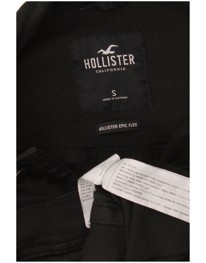 Hollister Chaqueta Vaquera Para Hombre UK 36 Small Algodón Negro