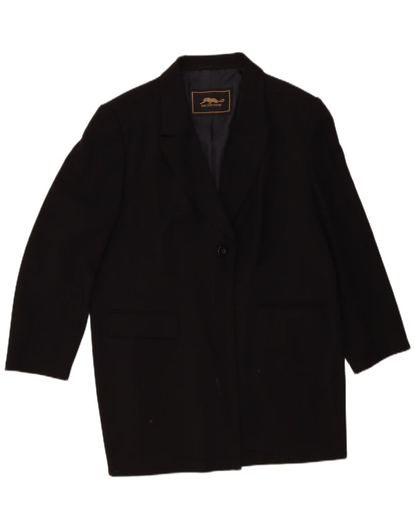 VINTAGE Abrigo de mujer Reino Unido 14 Medio Negro