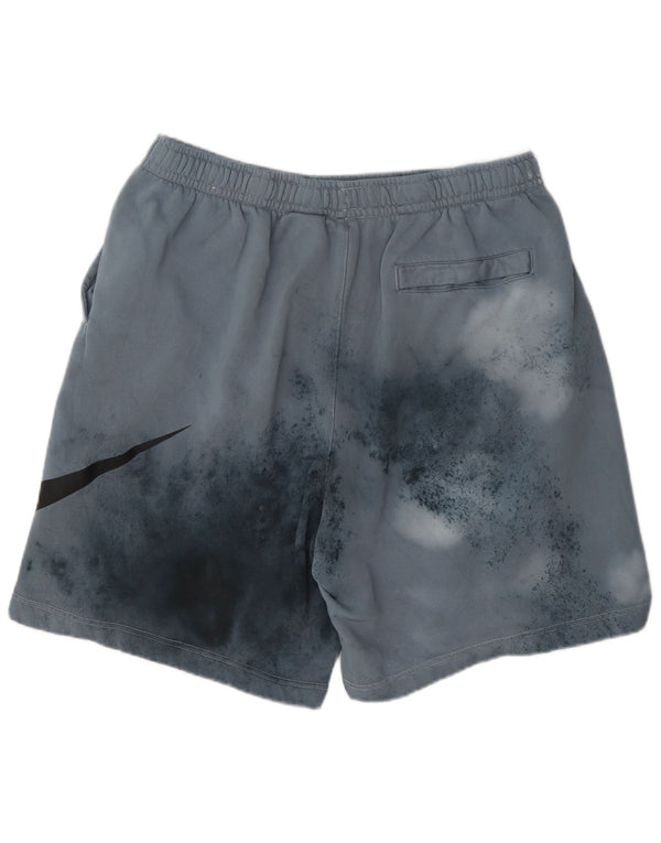 Nike - Pantalones cortos deportivos para hombre con lavado ácido, talla 2XL, algodón con manchas azules