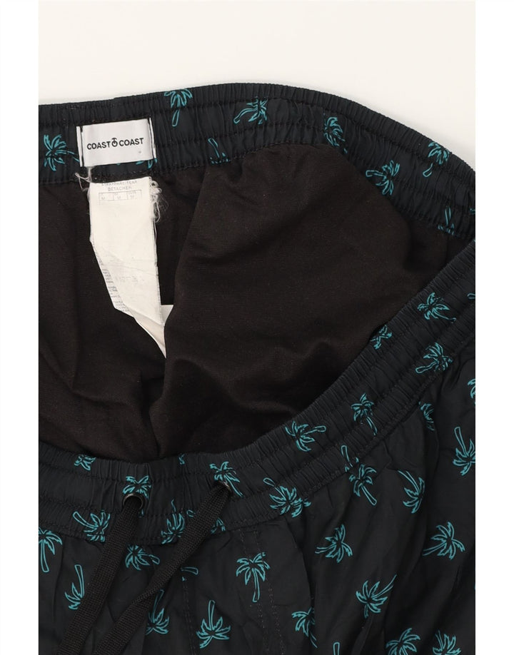COAST Shorts de baño gráficos para hombre Poliéster negro mediano