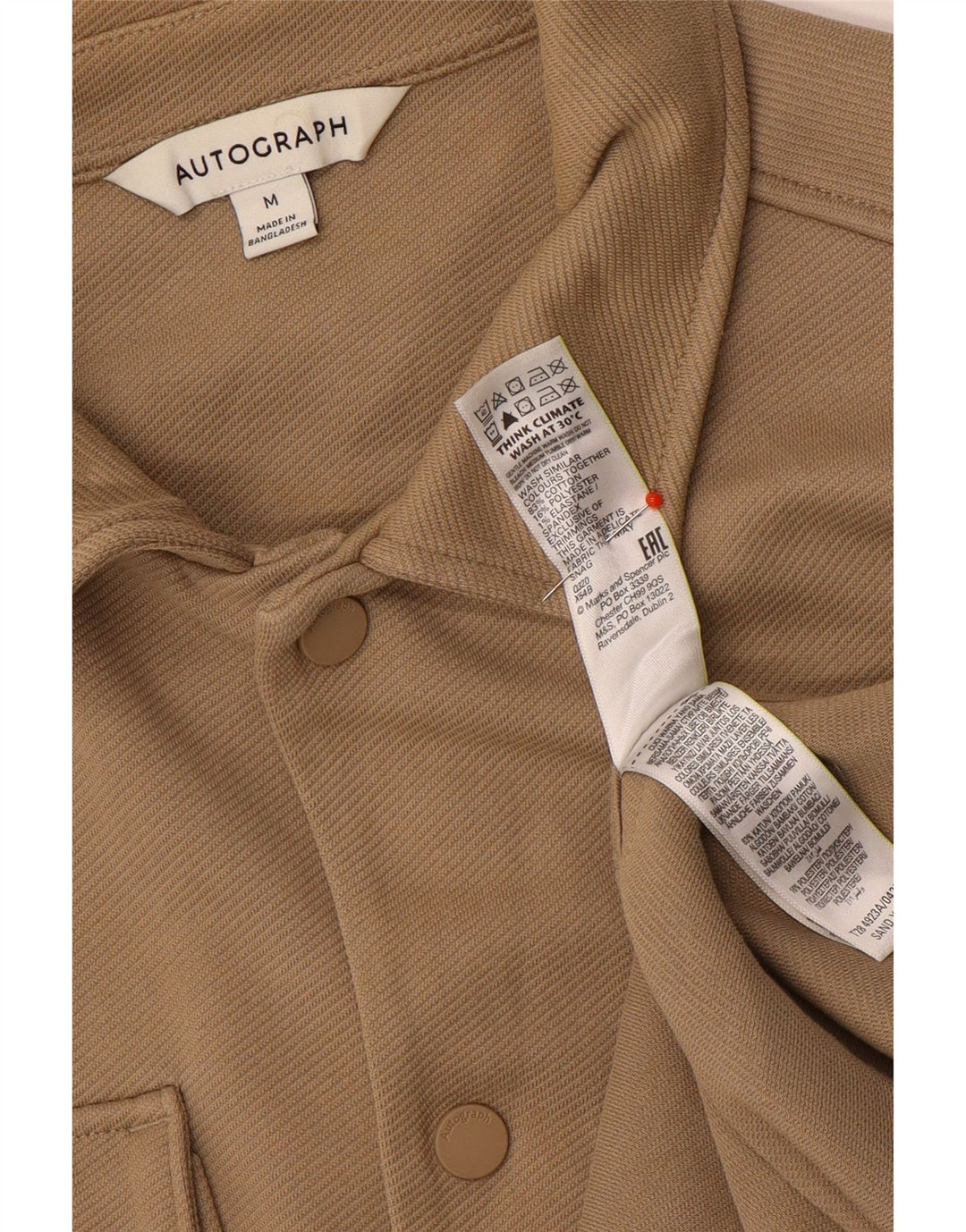 Autograph Chaqueta utilitaria para hombre UK 38 Algodón beige medio
