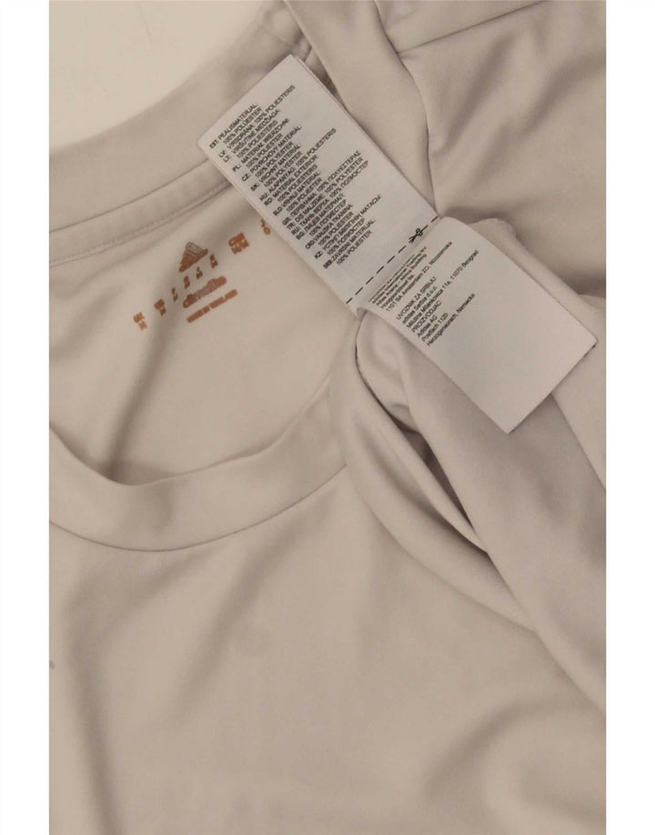 Adidas Mens Climalite Camiseta Top Medio Blanco Poliéster