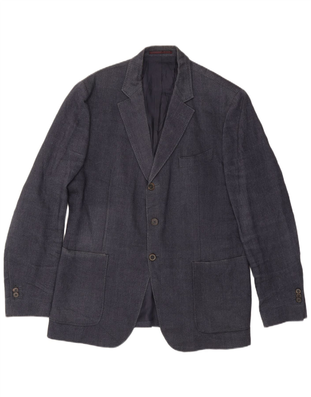 MASSIMO DUTTI Chaqueta Blazer de 3 Botones para Hombre EU 54 XL Lana Azul Marino