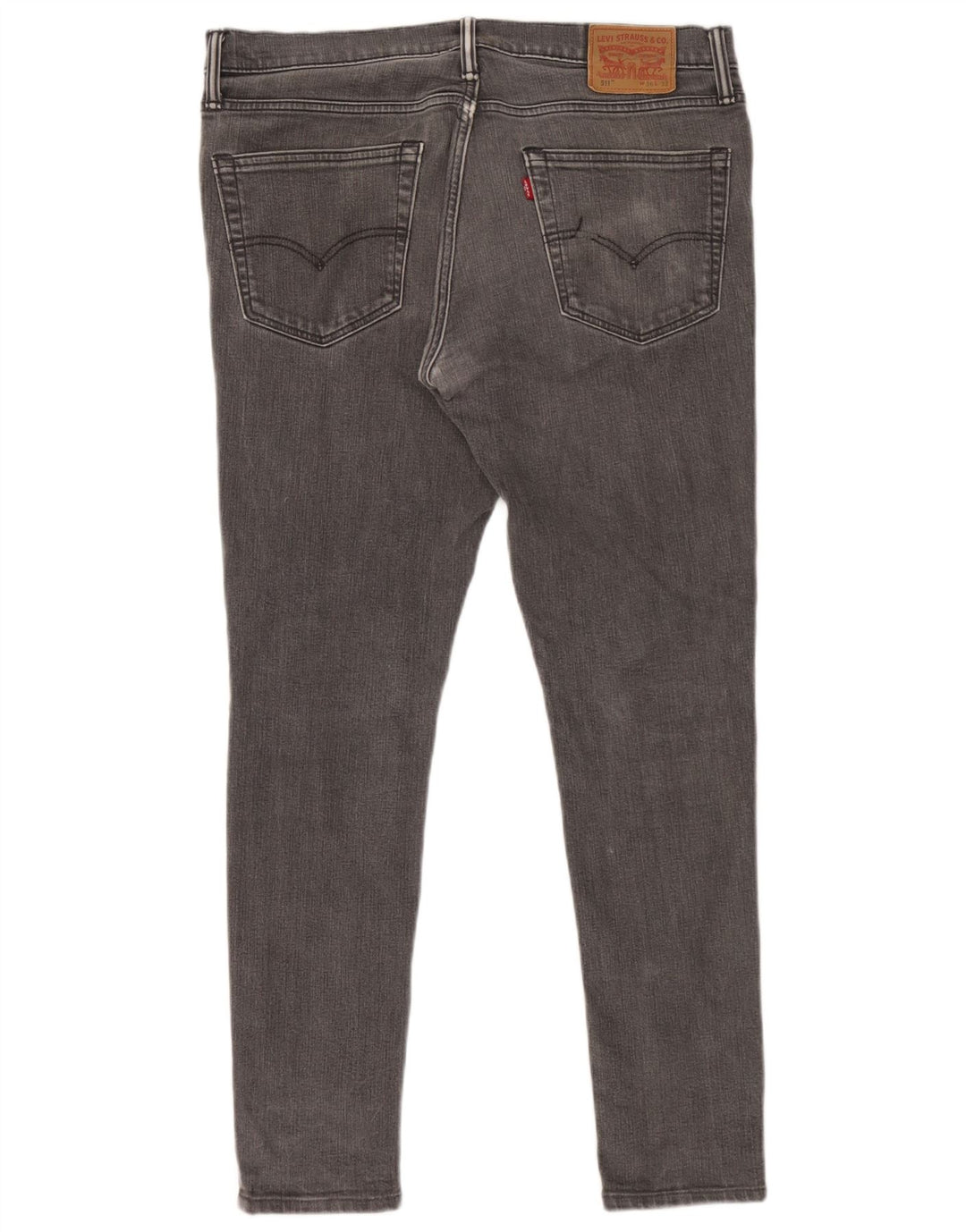 Levi's Hombre 511 Slim Jeans W36 L32 Algodón Gris