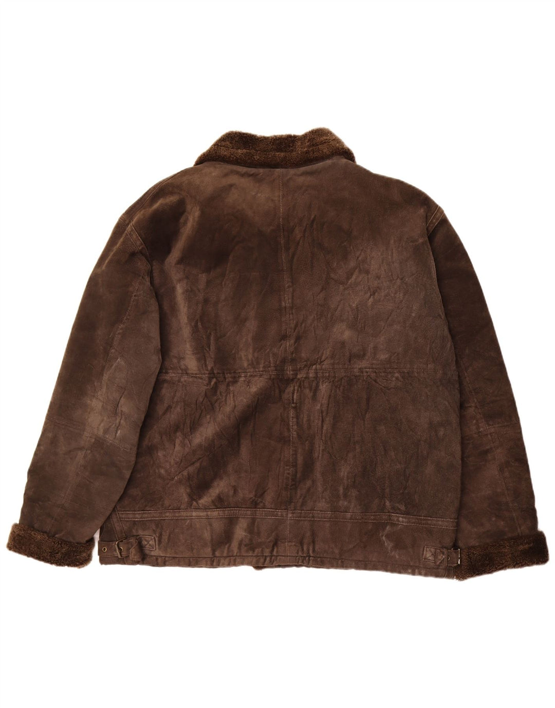 TCM Chaqueta de piel de oveja para mujer UK 28/30 3XL Cuero marrón