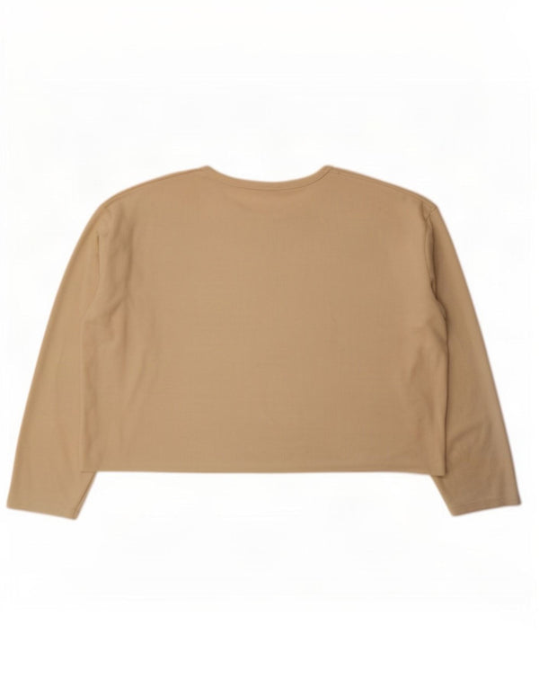 Zara Hombre Camiseta Holgada Manga Larga Grande Beige