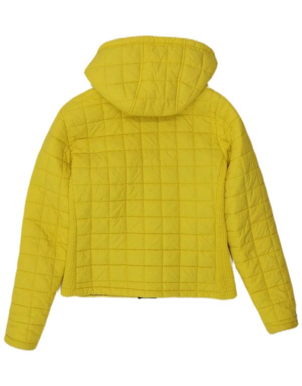 Superdry Mujer Chaqueta Acolchada Con Capucha ES 40 XL Nylon Amarillo