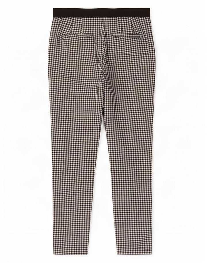 Zara Mujer Pantalones Chinos Slim Small W27 L27 Black Gingham