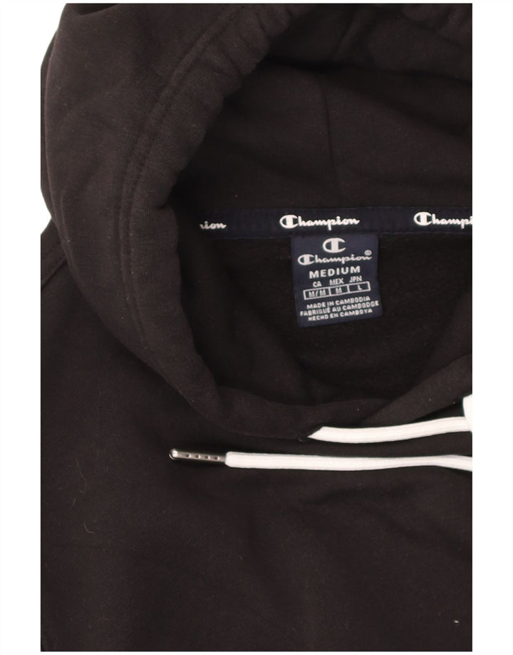 CHAMPION Mens Hoodie Jumper Medium Black