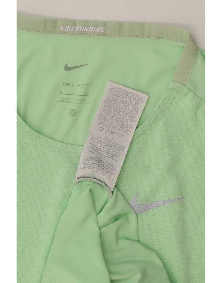 Camiseta Nike Dri Fit para hombre Top Small Verde Poliéster