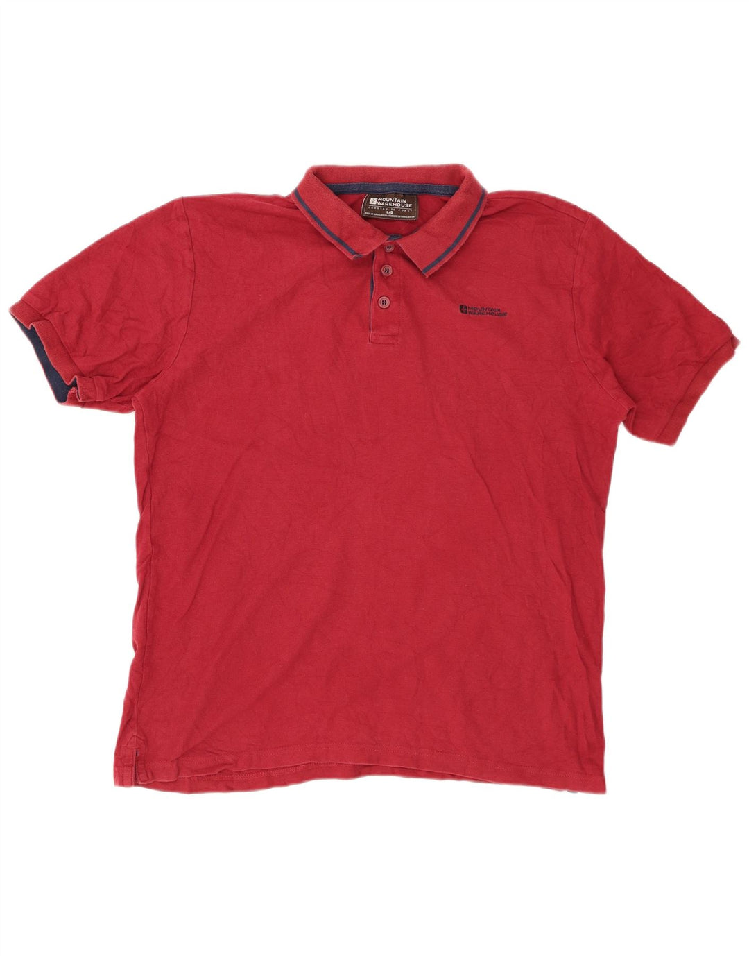 MOUNTAIN WAREHOUSE Polo para hombre de algodón rojo grande