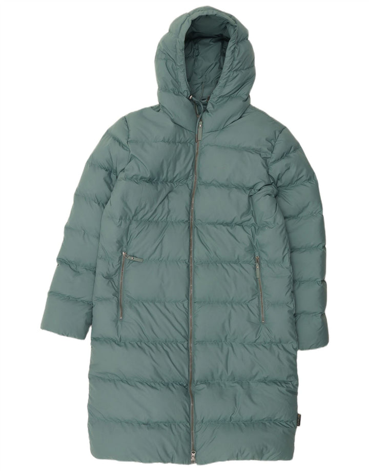 Jack Wolfskin Abrigo Acolchado Extragrande con Capucha para Mujer UK 10/12 Verde Medio