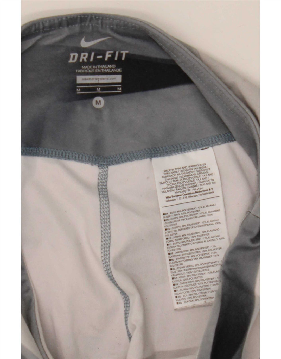 Nike Leggings Dri Fit para mujer UK 12 Poliéster geométrico gris medio