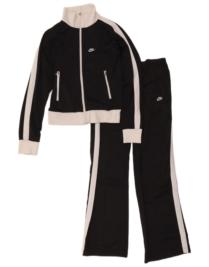 Nike Chándal completo para mujer UK 8/10 Small Negro Colorblock Poliéster