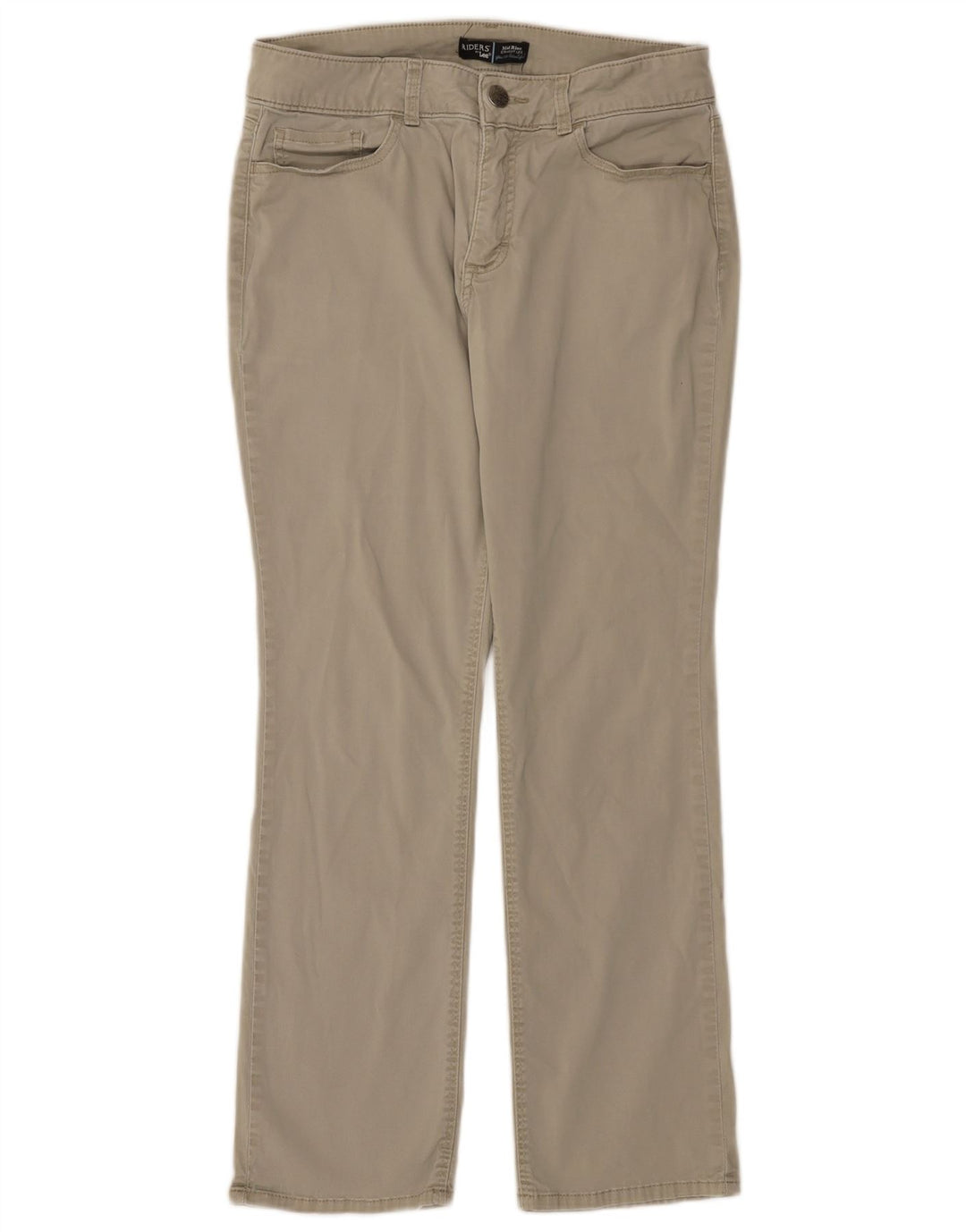 LEE Mujer Riders Mid Rise Pantalones Casuales Rectos W30 L28 Beige