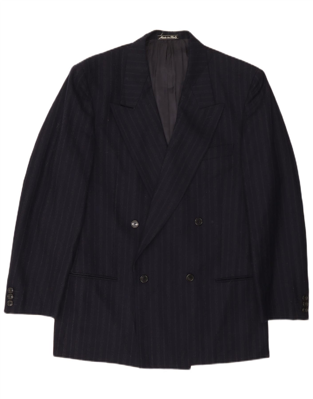 Giorgio Armani Chaqueta Blazer para Hombre Reino Unido 38 Mediano Azul Marino Rayas