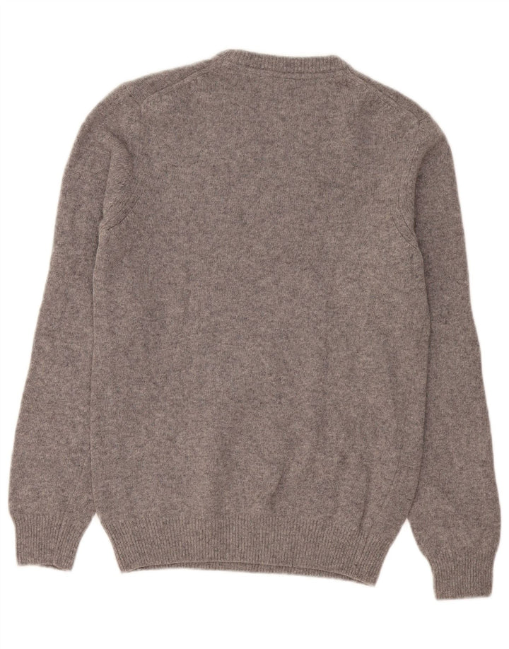 Lyle & Scott Jersey de cuello redondo para hombre XS Lana gris